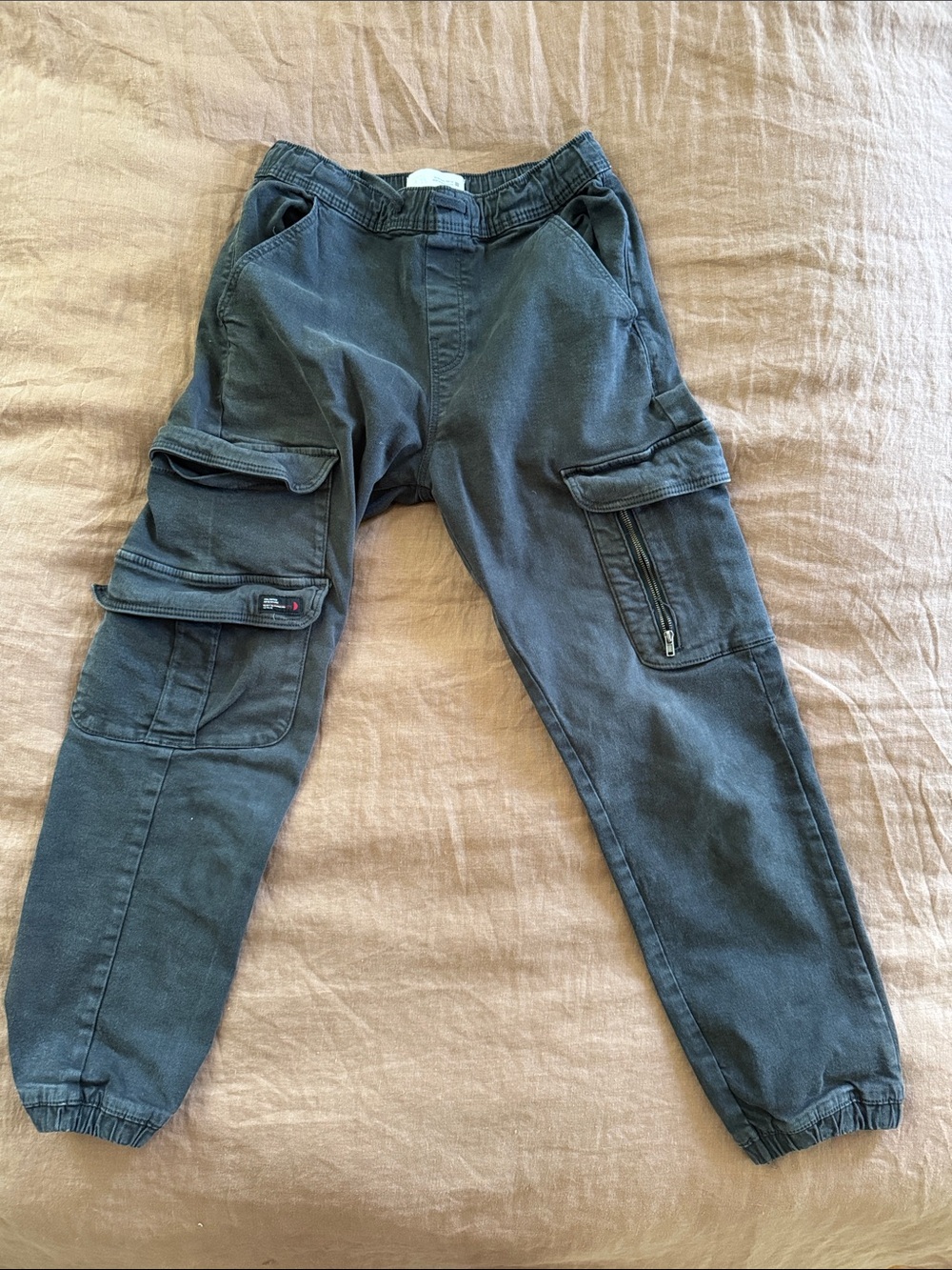 Zara Boys Cargo Jogger Pants - Charcoal Black